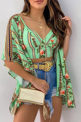 Fashion Vest Floral Print Women's Two Piece Sets Ins street