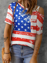Strapless American Flag Cutout T-shirt 2023-03-14 InsStreet