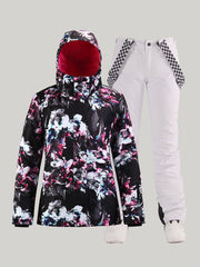 New Winter Snow Suit Single And Double Board Outdoor Mountaineering Waterproof Thick Warm Breathable Ski Suit Ins Street