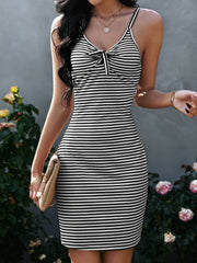 Strapless Backless Striped Bottoming Dress 2023-03-14 InsStreet