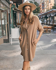 Kenton Pocketed Button Down Knit Shacket - FINAL SALE Ins Street