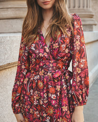 Village Views Floral Wrap Maxi Dress Ins Street