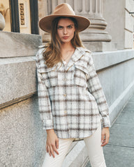 Zoja Plaid Button Down Shacket Ins Street