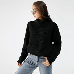 WAFFLE KNIT TURTLENECK SWEATER Carmar Denim
