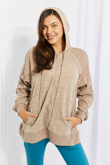 Petal Dew Rather Be Home Heathered Zip-Up Hoodie Ins Street