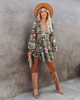 Stefanie Patchwork Ruffle Tiered Cutout Dress Ins Street