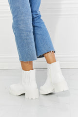 MMShoes What It Takes Lug Sole Chelsea Boots in White Ins Street