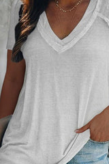 White Mid-Length Short Sleeve Summer T-Shirt Ins street