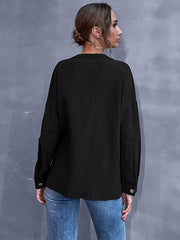 Solid Color Stand-up Collar Shirt 2023-03-14 InsStreet