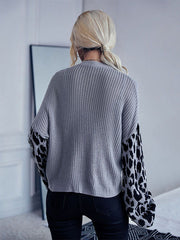 Single-breasted Leopard Print Sweater Jacket 2023-03-14 InsStreet