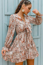 Summer Fashion Women Long Sleeve Chiffon Dress Ins street