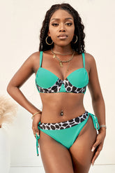 Leopard Trim Bikini Set Ins Street