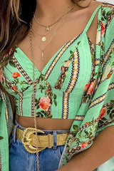 Fashion Vest Floral Print Women's Two Piece Sets Ins street