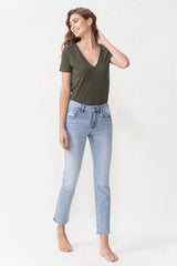 Lovervet Full Size Andrea Midrise Crop Straight Jeans Ins Street