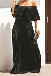 Sexy and Stylish Off-Shoulder Compression Temperament Dress Ins street