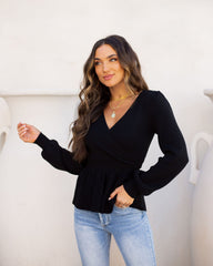 Dixie Knit Peplum Sweater Ins Street