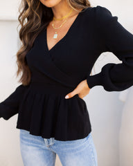 Dixie Knit Peplum Sweater Ins Street
