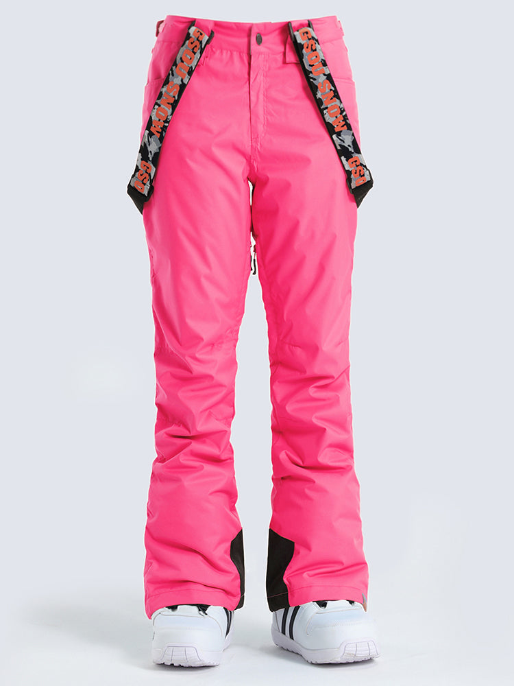 Pink Thermal Warm High Waterproof Windproof Snowboard Ski Pants Ins Street