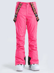 Pink Thermal Warm High Waterproof Windproof Snowboard Ski Pants Ins Street