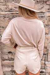 Leopard Exposed Seam Long Sleeve Top Ins Street