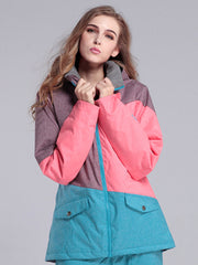 Warm Thermal Waterproof Windproof Colorful Ski Jacket Ins Street