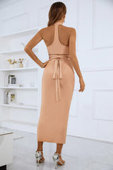 Ariela Halter Cut Out Maxi Bandage Dress Ins Street