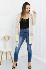 Leto Open Front Openwork Cardigan Ins Street