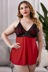 Lace See-Through Plus Size Chemise Ins Street