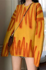 Cross Border Printed Outer Knit Sweater Ins street