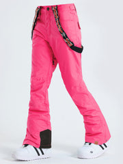 Pink Thermal Warm High Waterproof Windproof Snowboard Ski Pants Ins Street