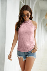 Lace Ruffle Collar Sleeveless Top Ins Street