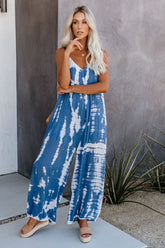 Casual and Ethnic Printed Beach Jumpsuit for Women Ins street