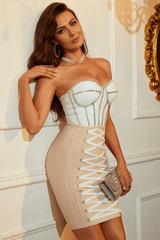 Kalina Strapless Mini Bandage Dress Ins Street