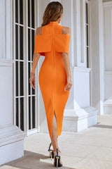 Stella High Neck Maxi Bandage Dress Ins Street