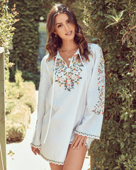 Bellflower Cotton Embroidered Shift Dress - FINAL SALE InsStreet