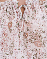 Beatrix Floral Chiffon Off The Shoulder Blouse InsStreet