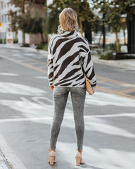 Bryson Zebra Turtleneck Knit Sweater - FINAL SALE Ins Street