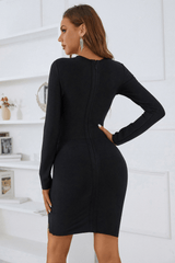 Lora V-neckline Mesh Bandage Dress Ins Street