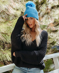 Carry On Knit V-Neck Sweater - Charcoal - FINAL SALE Ins Street