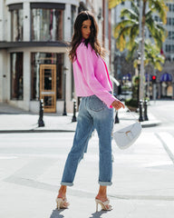 Cityscape Crop Blazer - Pink ENTR-001