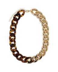 Constance Gold Chain Necklace - Tortoise PANN-001