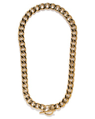 Curb Chain Toggle Necklace - Gold ACCE-001