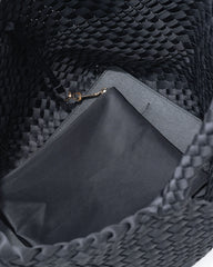 Della Woven Tote Bag - Black URBA-001