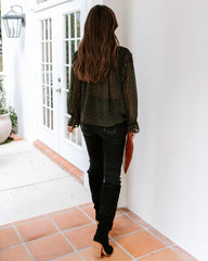 Willamette Smocked Leopard Ruffle Blouse Ins Street