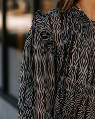 Fear Not Printed Smocked Blouse - FINAL SALE Ins Street