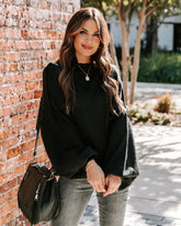 Mountain Gem Cotton Relaxed Sweater - Faded Black Ins Street