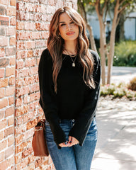 Slippery Slope Crop Knit Sweater - Black - FINAL SALE Ins Street