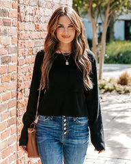 Slippery Slope Crop Knit Sweater - Black - FINAL SALE Ins Street