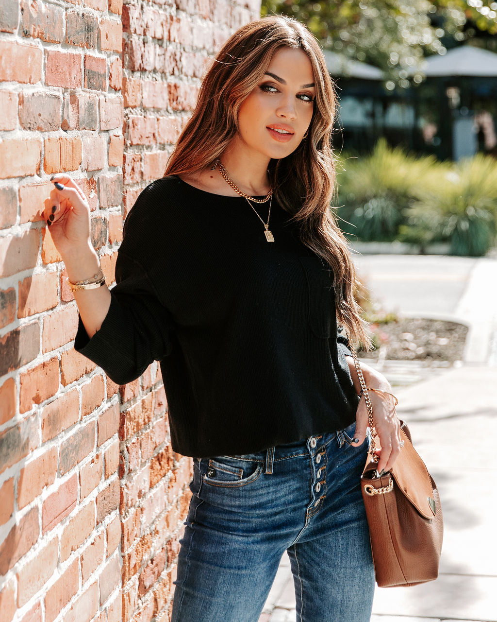 Slippery Slope Crop Knit Sweater - Black - FINAL SALE Ins Street