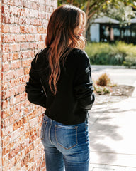 Slippery Slope Crop Knit Sweater - Black - FINAL SALE Ins Street